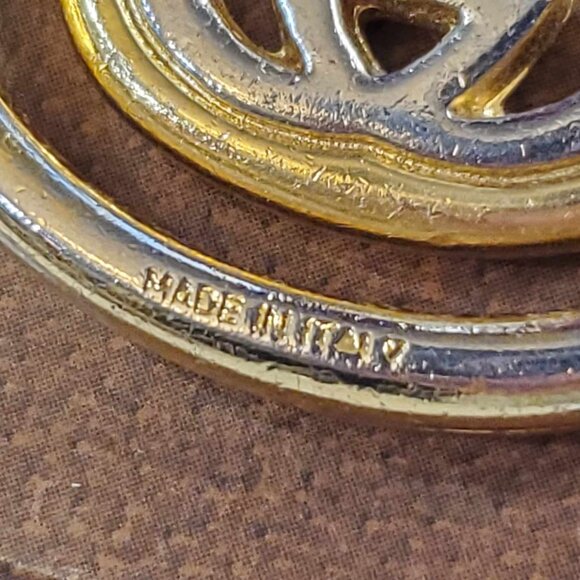 GUCCI Vintage Interlocking GG Logo Two Tone Bag Charm Key Ring Key Chain - Picture 7 of 16